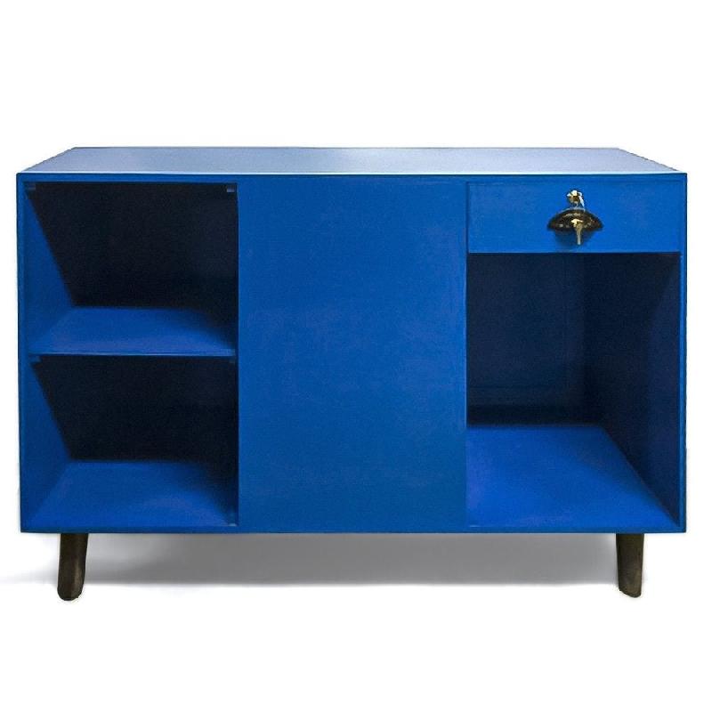 Comptoir L108xP42xH82cm Luxore gold et bois bleu_1