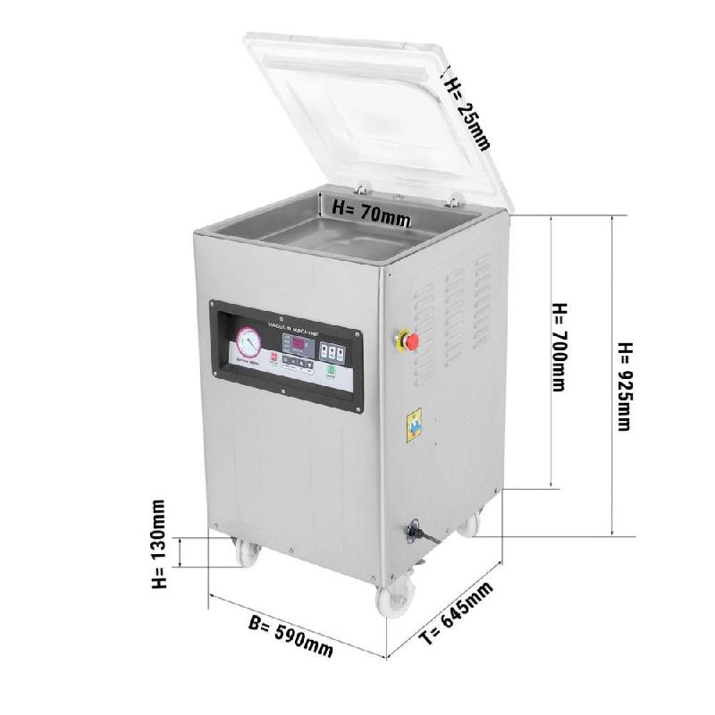 Machine de mise sous vide à cloche large sur socle - 20 m3/h_1