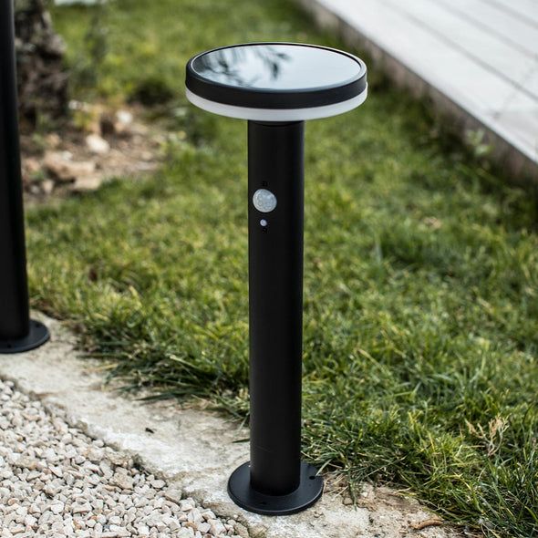 Thy - borne solaire LED noire avec détecteur de mouvement - Lumisky - hauteur 45cm - flux lumineux 250 Lumens_1
