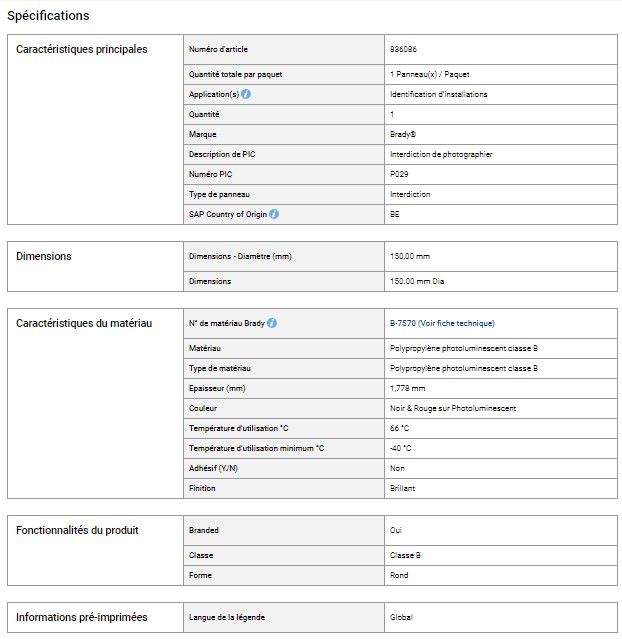 836086 - signalisations sécurité travail - brady - dimensions: 150.00 mm dia_1