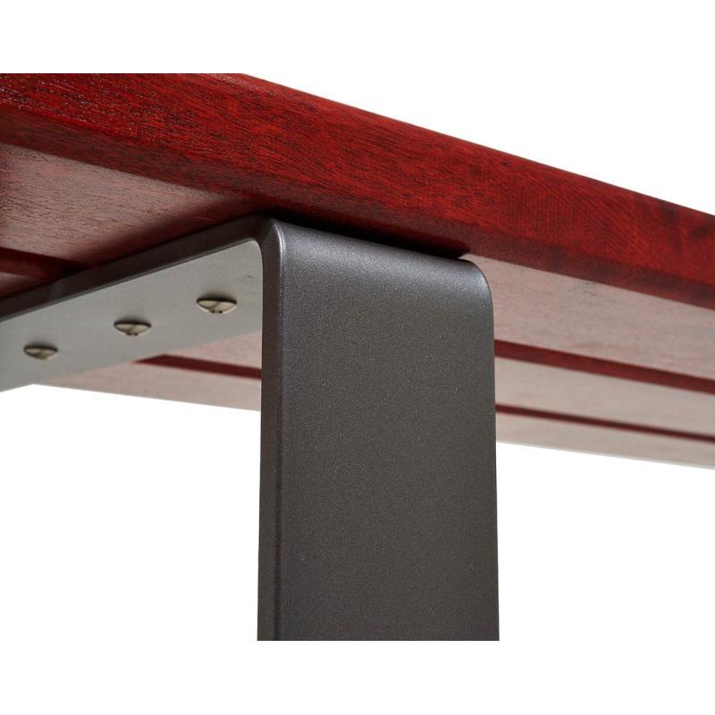 Banc public bois et acier Riga - Disponible en bois exotique ou résineux - Réf : 209410.Gpro.Chec_1