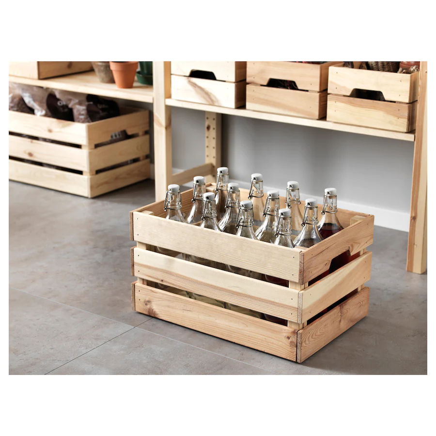 Caisse en bois - boîte pin 46x31x25 cm - knagglig - 702.923.59_1