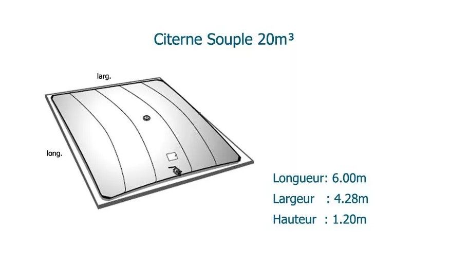 Citerne souple eau potable WP1100 - NeatFX - 20 m³ - Toile EXOM ACS pour consommation humaine_1