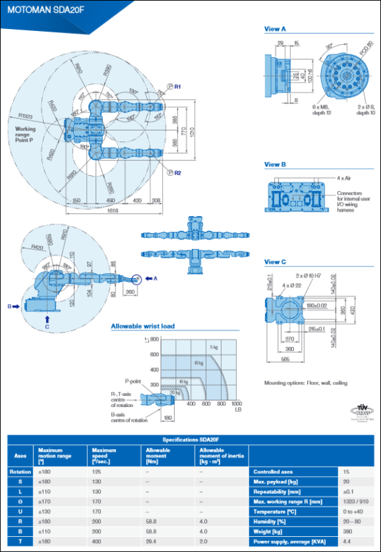 ROBOT INDUSTRIEL COLLABORATIF MOTOMAN SDA10F YASKAWA_1