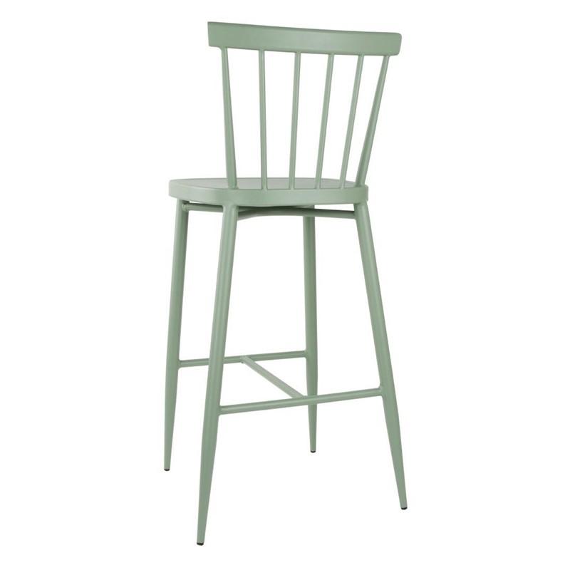 Tabourets hauts en aluminium Windsor verts (lot de 2) | Bolero - DX689_1