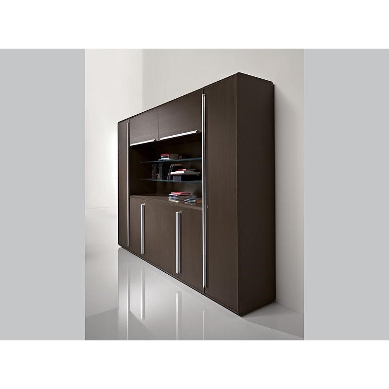 Bureau de direction design SEVENTIES - plateau en verre teinté - LAS - 3 tailles disponibles avec retour en option_1