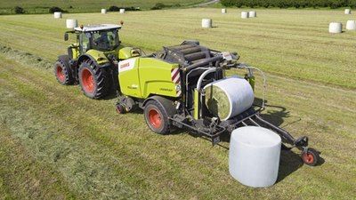 Rollant 455 / 454 uniwrap - enrubanneuse agricole - claas kgaa mbh - balles de 1,25-1,35 x 1,20 m_1