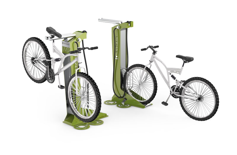 Station de lavage vélo et fontaine à eau - 6 types de brosses - Galaxie - Peinture personnalisable et inox poli_1