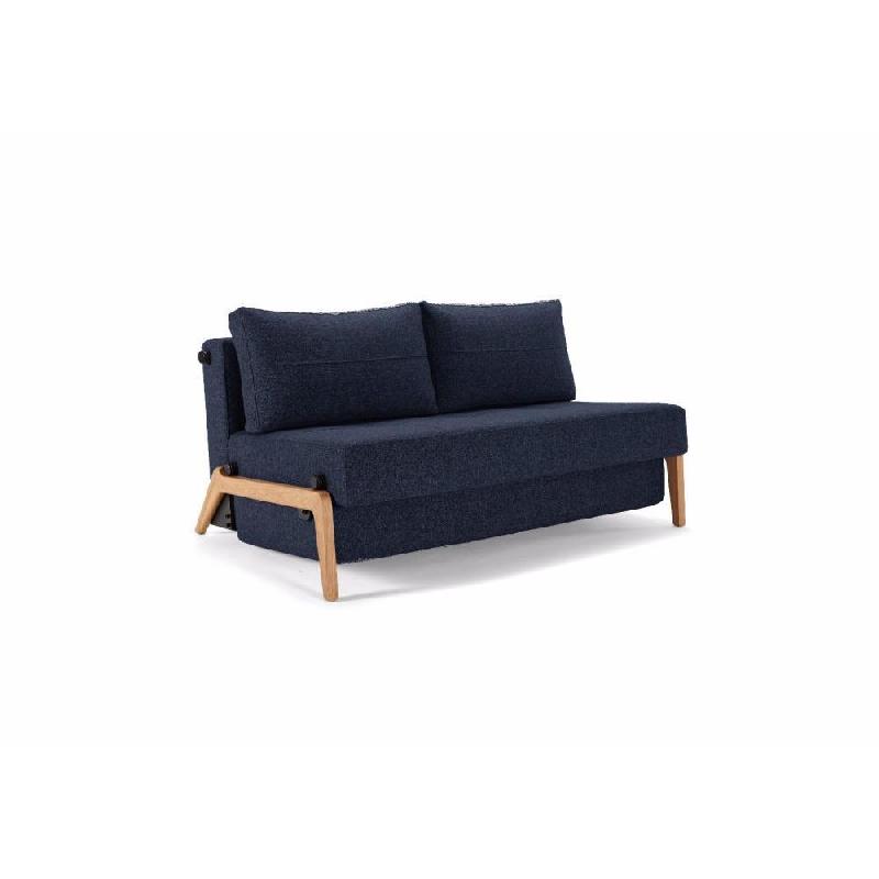 Canapé design Cubed 02 Wood convertible - Lit 160x200 cm - Tissu Mixed Dance Blue - Innovation Living_1