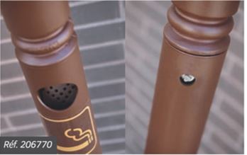 Potelet cendrier - pratique et harmonieux pour le mobilier urbain - contenance 1500 mégots_1