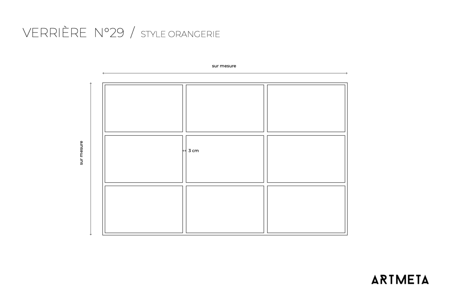 Verrière d'intérieure style orangerie sur mesure - Profilés en acier fabriqués à la main_1