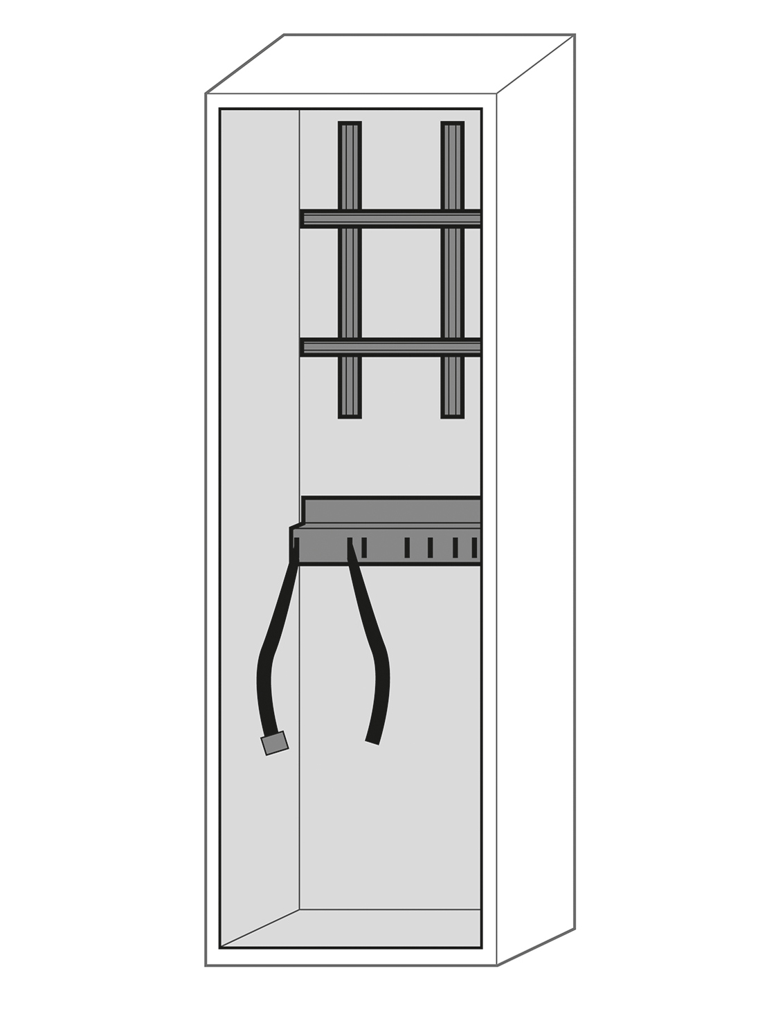 Armoire de stockage extérieur pour bouteilles de gaz - Modèle GOD.215.070.R - G-LINE - 2x50L - 706x400x2149 mm_1