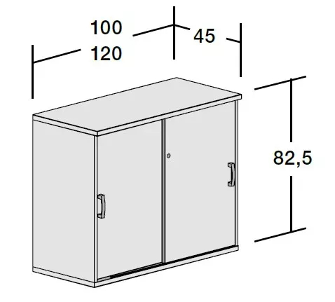 Armoire portes coulissantes mélaminé - 1 étagère -  haut. 81 cm (2 largeurs au choix) So Madrid_1