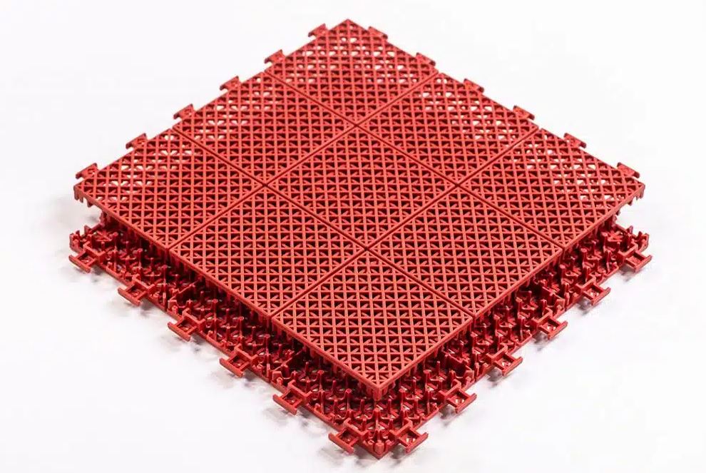 Dalle personnalisable traitée anti-UV, avec système de dilatation thermique, pour terrains de sport de raquettes -GRID-U9_1