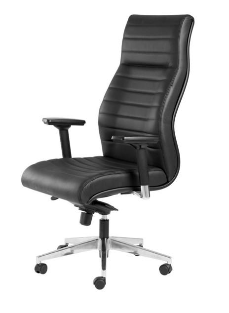 Fauteuil de direction confortable Business - Sitek - cuir noir_1