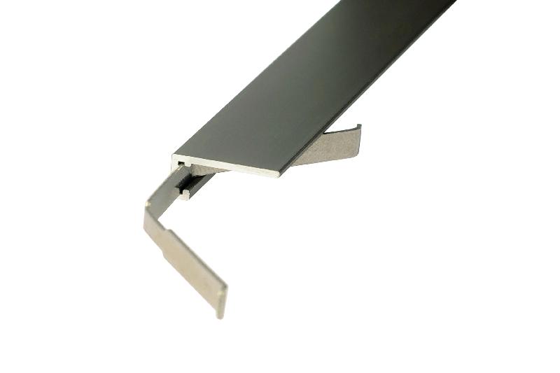 Profilé aluminium compatible avec LVT, parquet, carrelage et sols stratifiés