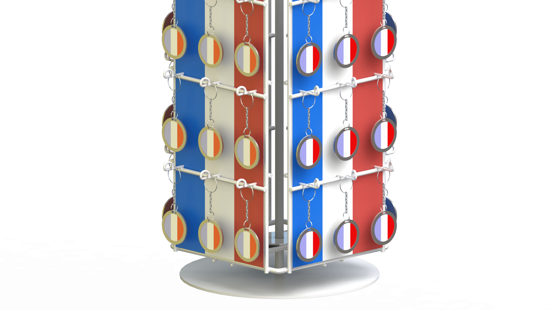 Présentoir / comptoir tournant - 48 broches - fond personnalisable - métal_1