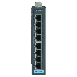 Switch Rail DIN industriel 8 ports Fast Ethernet non managé - Température étendue -40°C à +75°C - Référence: EKI-2528I-BE_1