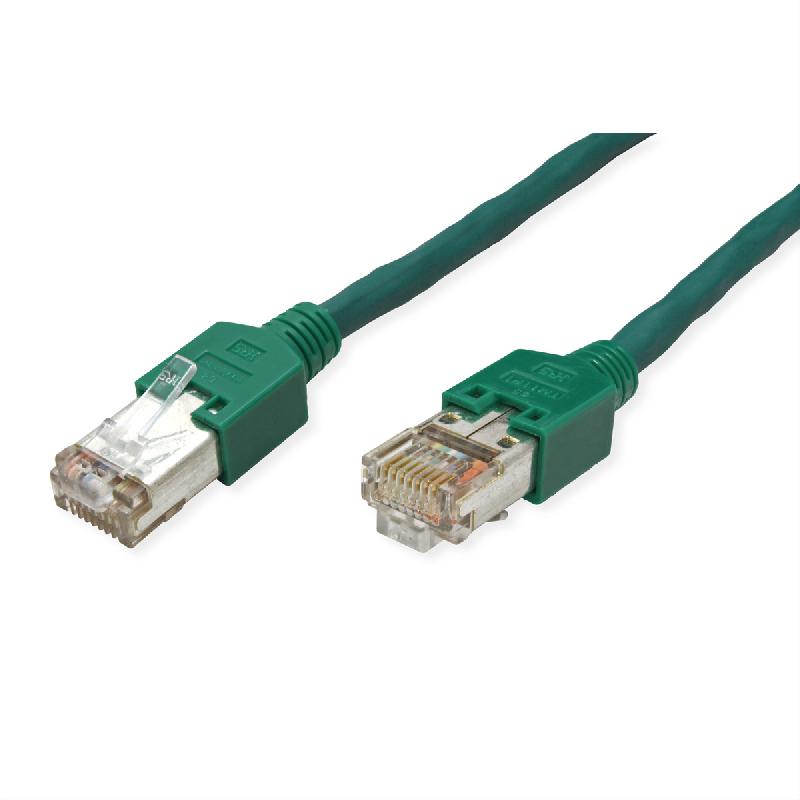 Cordon DÄTWYLER Cat.5e (Classe D) S/UTP, CU 5502 flex PVC, Hirose TM11, vert, 7 m_1