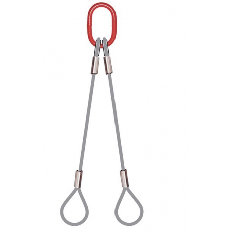 Elingue câble 2 brins 2 grandes boucles Référence 4731_1