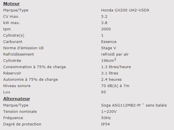 Ep3000-ip54 - 400012012 groupe électrogène - europower - kva 230_1