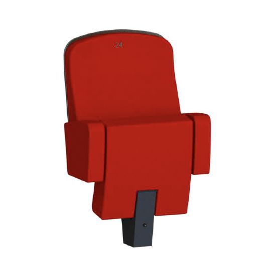 Fauteuil de théâtre et cinéma Manon - piètement métallique central type caisson - confortable et robuste_1