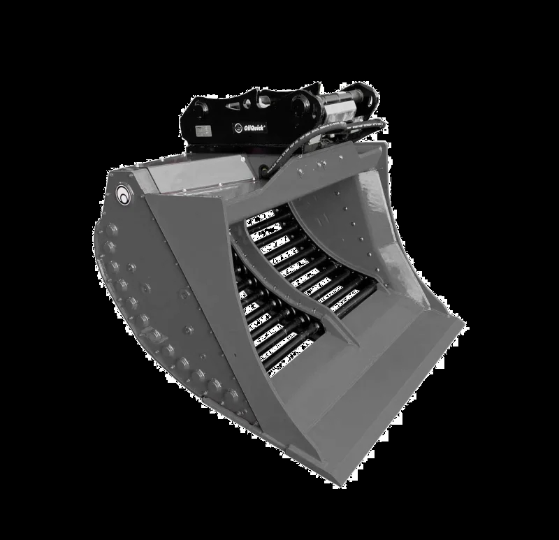 Godet cribleur hydraulique pour pelle jusqu'à 40 t - 12 arbres de criblage à entraînement actif_1