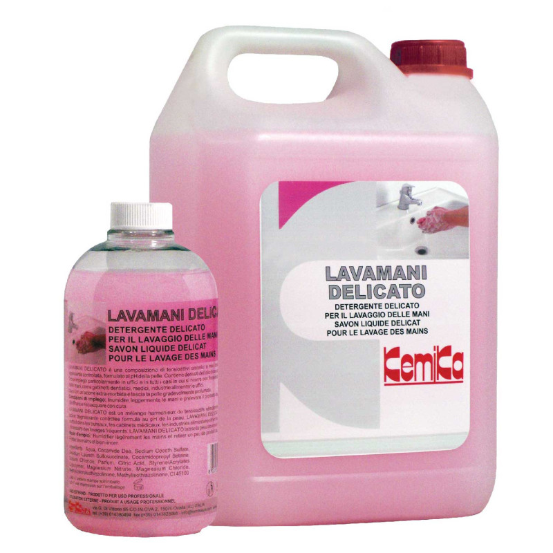 Kemika lavamani delicato savon mains liquide usage bureaux ph:6.0 ± 0.4 bidon de 5l_1
