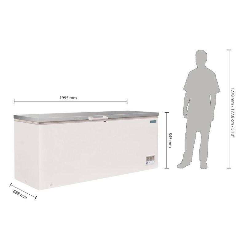 Polar - congélateur coffre inox 587 litres_1