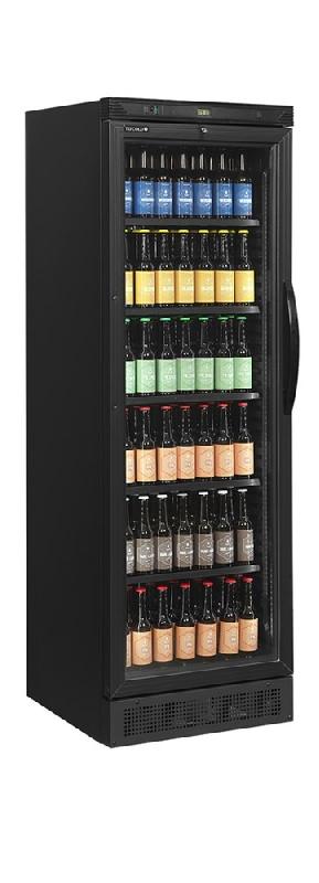 Réfrigérateur à boissons CEV425 BLACK L/H - porte vitrée, charnières côté gauche, éclairage LED et froid ventilé_1