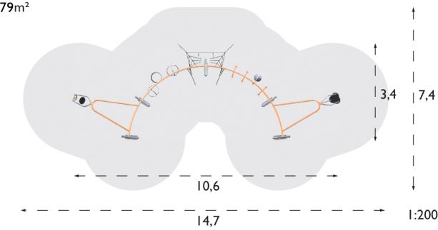 Structure multi-jeux pour enfants 7 à 16 ans - Nexus Velocity 4 - 8019724 - Hags - Jaune avec scellement béton_1
