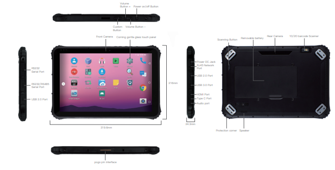 Tablette PC durcie 5G avec android 11 - StrongPad - 12.2 pouces_1