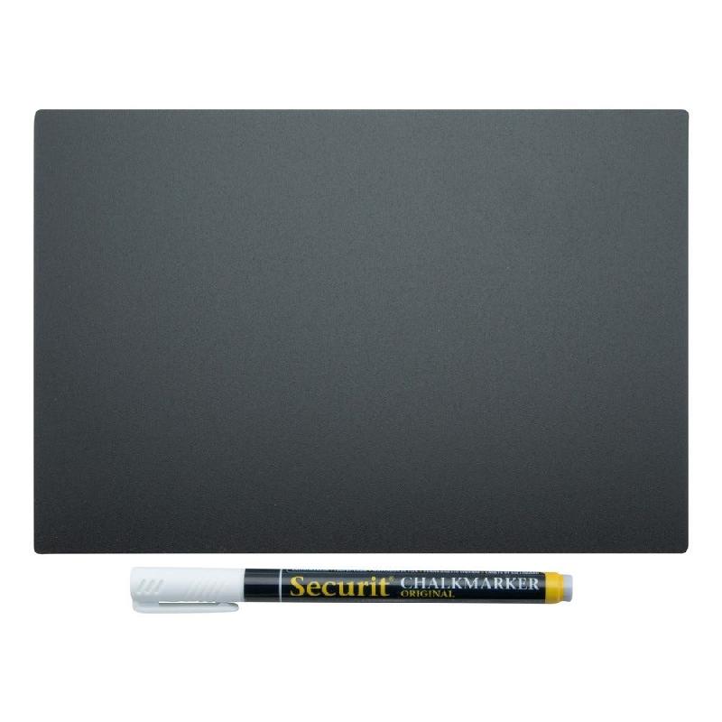 Ardoise tags A4 + feutre craie blanc + accessoires - par 5_1