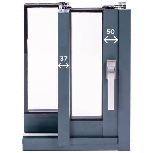 Baie vitrée coulissante en aluminium sur mesure - design carré - Alizéa - résistante et épurée pour une luminosité optimale_1