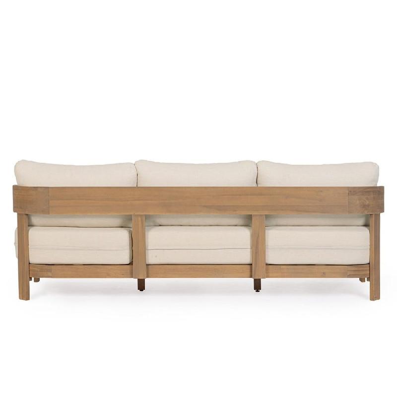Canapé 3places avec accoudoirs Pablo bois d'acacia norme FSC 210 x 75 x 75 cm_1