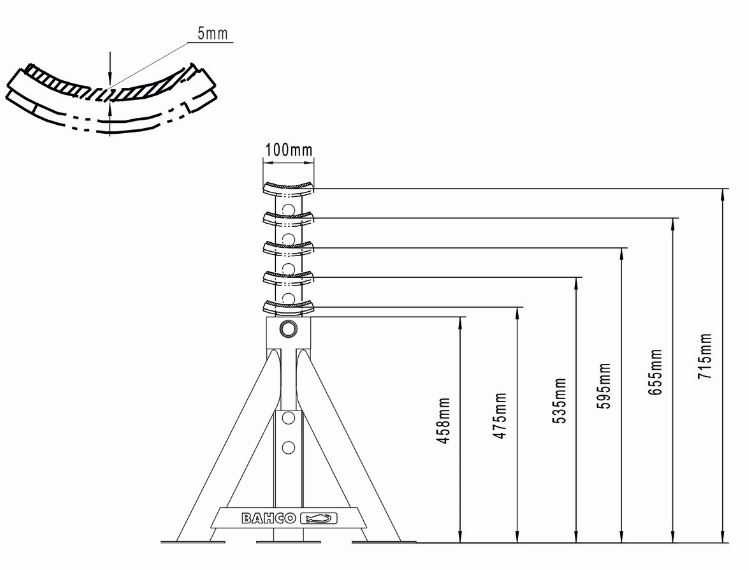 Chandelles pour poids lourds 16 T - BH3HD16000 - usage intensif, système de verrouillage sécurisé, homologué TÜV et GS_1