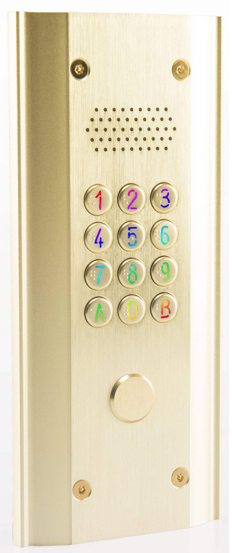 Claviers lumineux avec horloges intégrées - 4004-D - 2 relais - 55 codes - finition or - compatible Vigik_1