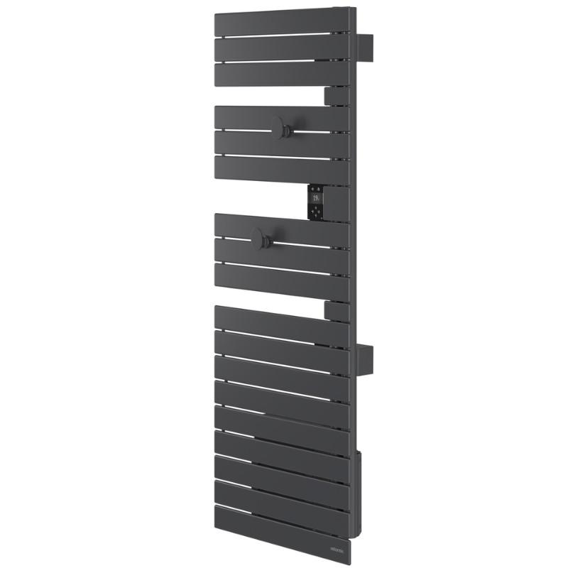 Sèche-serviettes connecté Nefertiti mât à droite 750W graphite - Atlantic - 850047_1