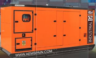Série SP insonorisée - Groupes électrogènes industriels AEM - 9 à 650 kVA 50/60 Hz avec réservoir grande autonomie et silencieux_1