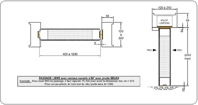 Bloc porte plein - CROUZI-EI 90 VVP/09 1V SA - Crouzilles_1