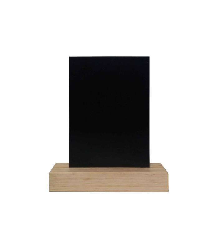 Porte menu de table en bois brut avec ardoise - Lot de 2 - Référence : LSTF57BRUTA5_1