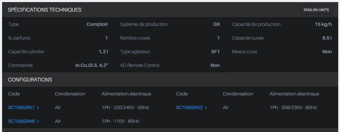 Sc 150 gr - turbines à glace - gel matic - capacité cuves 6.5 l_1