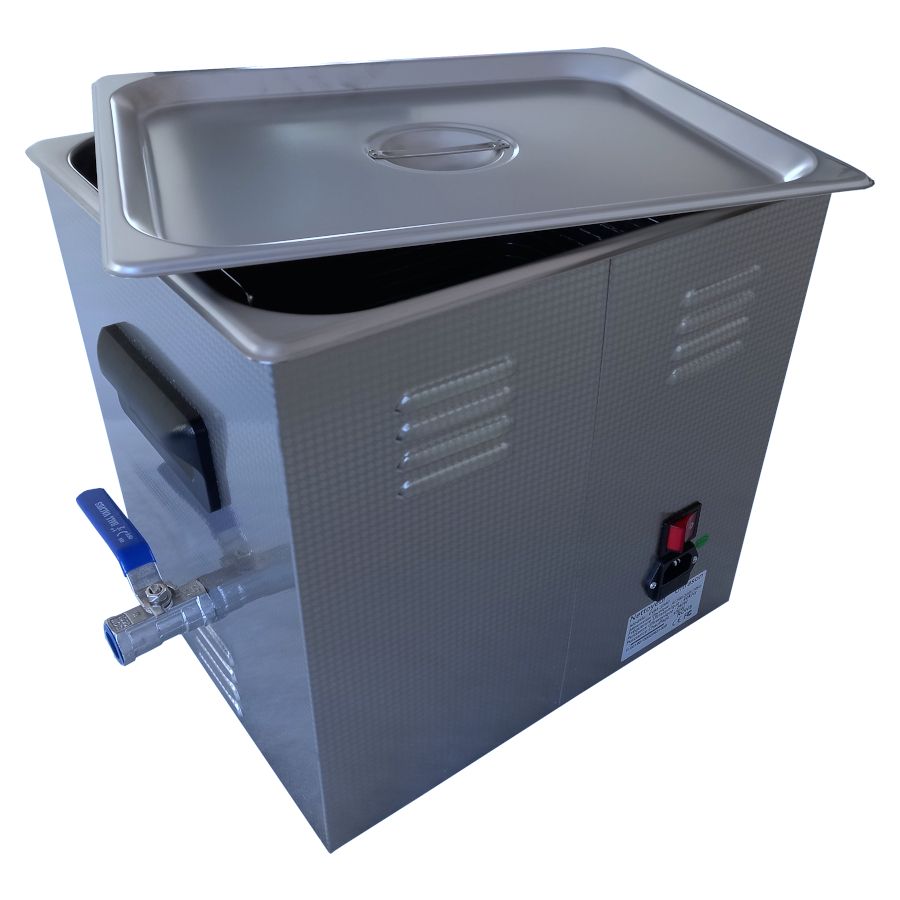 Bac ultrason industriel à usage non intensif de capacité 10 litres pour le nettoyage de petites pièces mécaniques_1