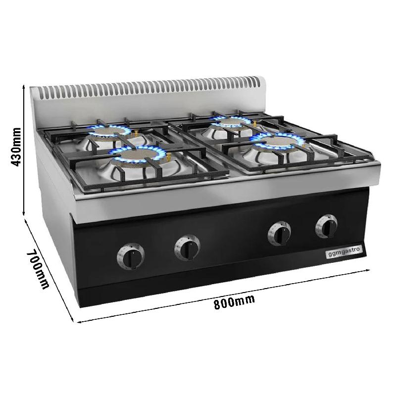 Cuisinière à gaz - 23 kW - 4 brûleurs  - Mario 700 | GGM -GHK873M_1