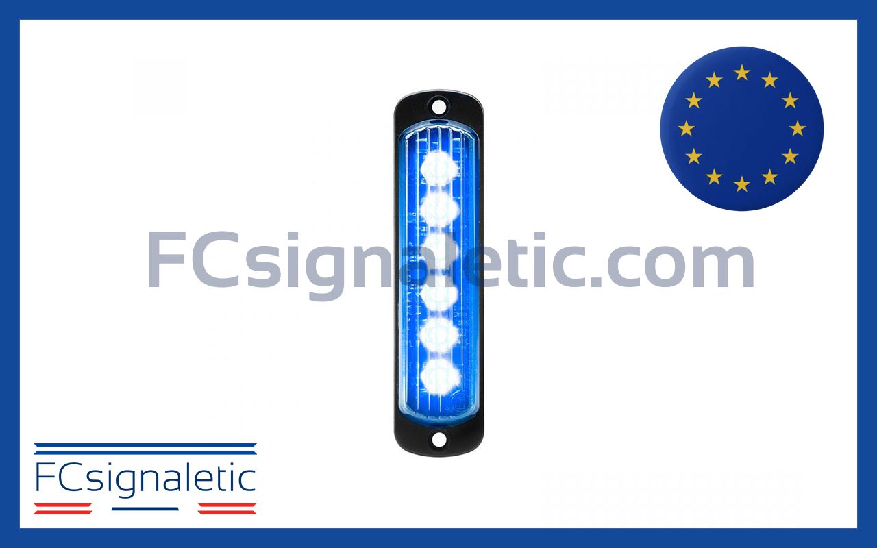 Feu de pénétration LED L52 bleu montage vertical STANDBY MERCURA 27658-01_0