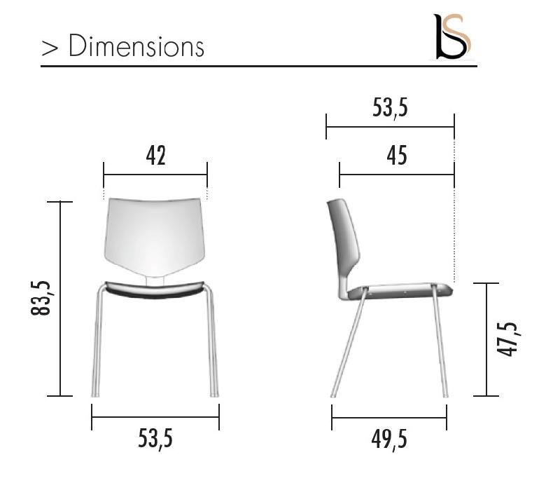 Lot de 2 chaises polyvalentes Loola - Mobel Linea. - Bleu clair_1