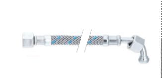 Flexible métallique NG / DN6-DN8 - nitrile NBR avec tresse acier galvanisé - raccords acier zingué ou laiton_1