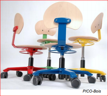 Assise confortable rembourrée du siège Pico pour encadrants