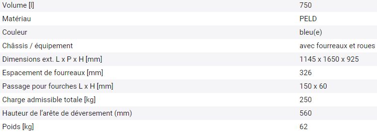 144623W - Chariot benne basculant en polyéthylène (PE) - résistant, étanche et compatible chariots élévateurs_1
