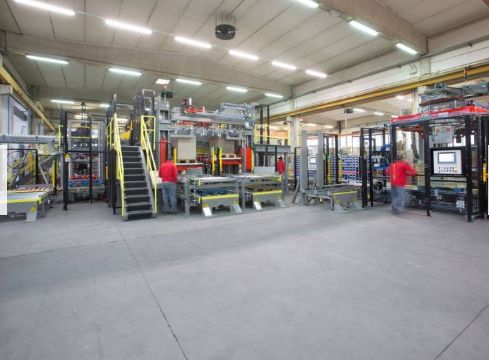 Palettiseur automatique AC520 Arrow - Clevertech France - Transfert de couche à 90° avec alimentation en hauteur_1